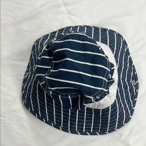 J. Crew Navy and White Striped Hat